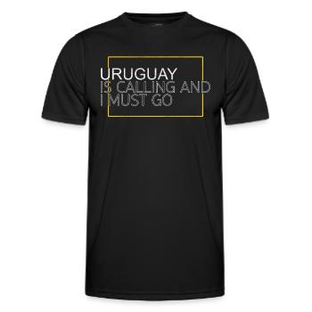 Uruguay Dicton - T-shirt sport Homme - noir - Devant - AI Model Male 178 dark (178cm)