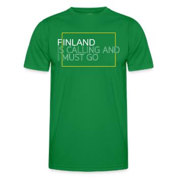 Finland saying - Men's Functional T-Shirt - kelly green - Front - AI Model Male 178 dark (178cm)