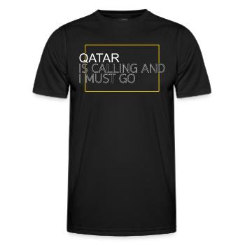 Qatar Dicton - T-shirt sport Homme - noir - Devant - AI Model Male 178 dark (178cm)