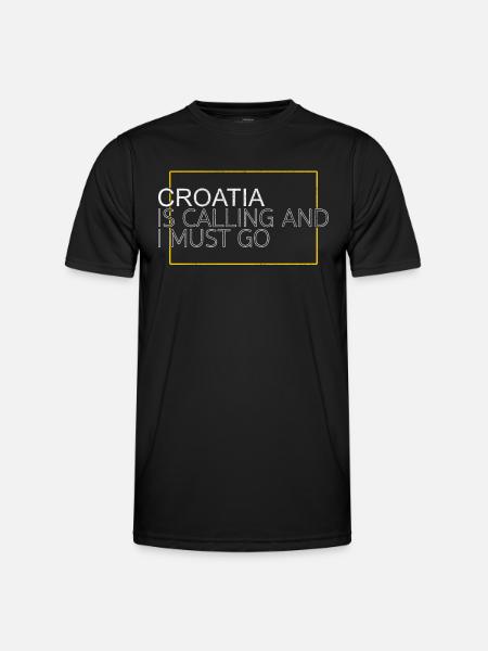 Croatia quote - Men's Functional T-Shirt - black
