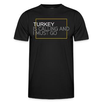 Décision Turquie - T-shirt sport Homme - noir - Devant - AI Model Male 178 dark (178cm)