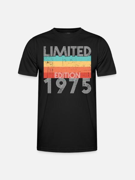 Limited Edition Retro 1975 - Männer Funktions-T-Shirt - Schwarz