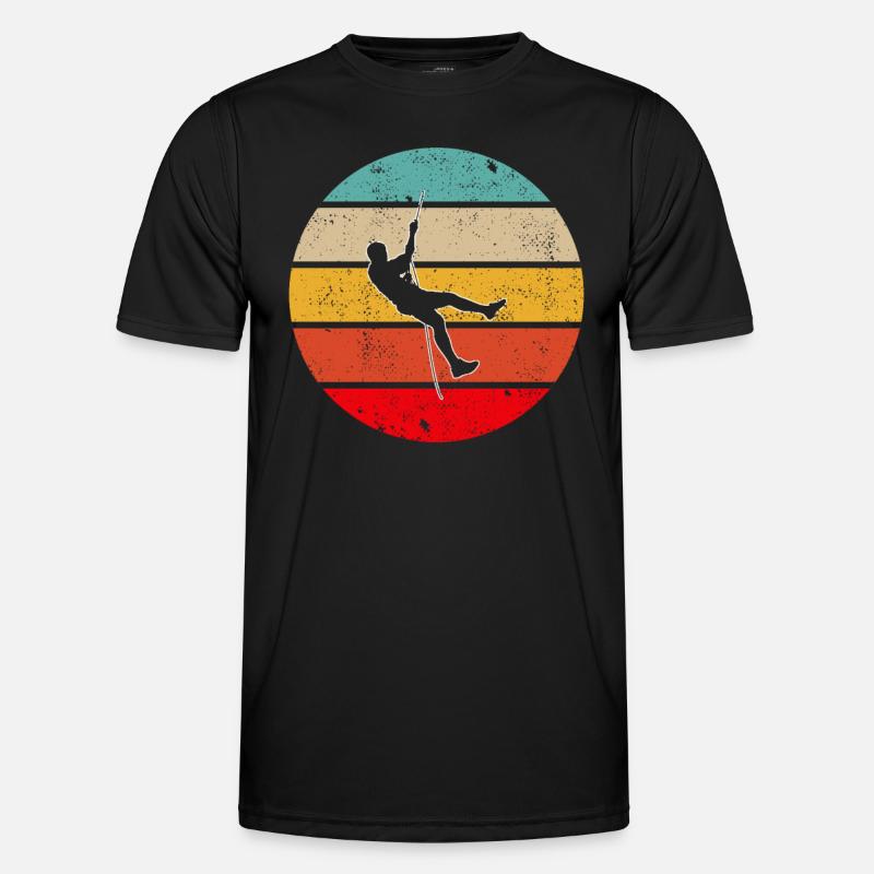 Climbing Retro - Men's Functional T-Shirt - black