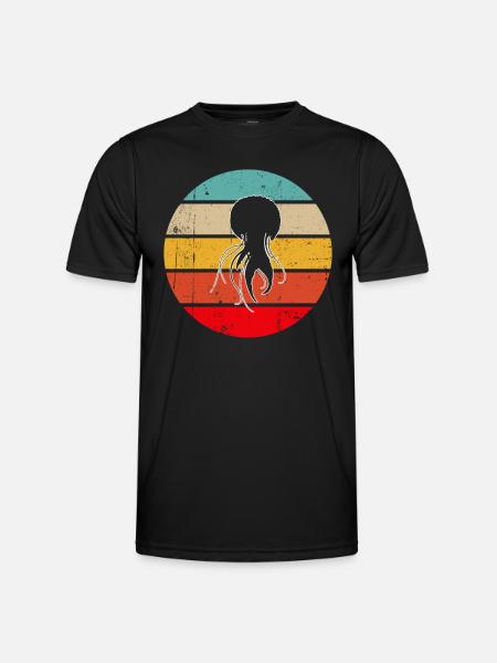 Jellyfish Retro - Men's Functional T-Shirt - black
