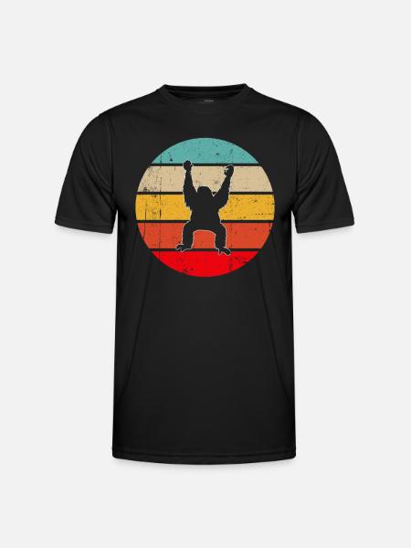 Orangutan Retro - Men's Functional T-Shirt - black