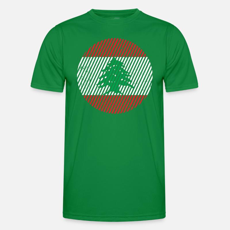 Drapeau du Liban T-shirt sport Homme