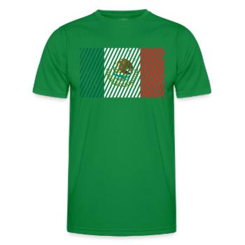Drapeau du Mexique - T-shirt sport Homme - vert - Devant - AI Model Male 178 dark (178cm)
