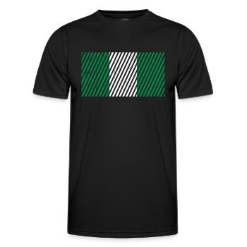 Drapeau du Nigeria - T-shirt sport Homme - noir - Devant - AI Model Male 178 dark (178cm)
