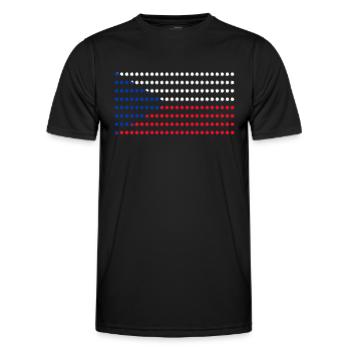 Tschechien Flagge - Männer Funktions-T-Shirt - Schwarz - Vorne - AI Model Male 178 dark (178cm)