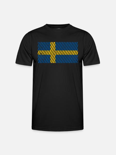 Swedish flag - Men's Functional T-Shirt - black