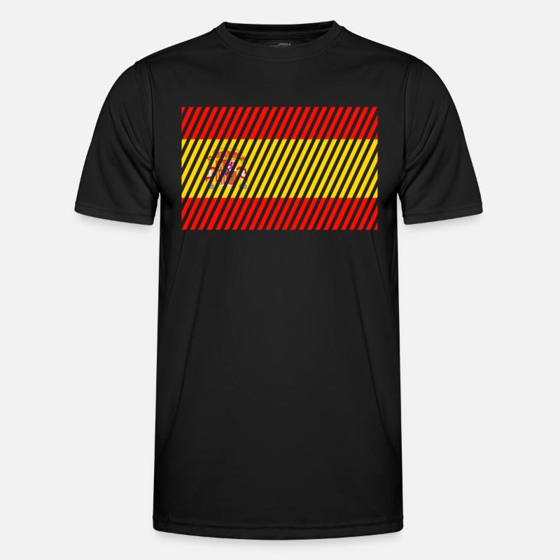 Spanien Flagge Männer Funktions-T-Shirt