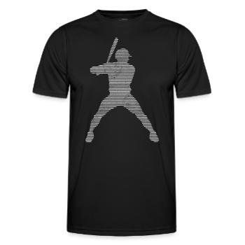 Baseball - Männer Funktions-T-Shirt - Schwarz - Vorne - AI Model Male 178 dark (178cm)