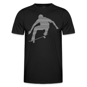 skateboard - Men's Functional T-Shirt - black - Front - AI Model Male 178 dark (178cm)