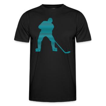 Eishockey - Männer Funktions-T-Shirt - Schwarz - Vorne - AI Model Male 178 dark (178cm)