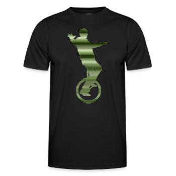 Einrad - Männer Funktions-T-Shirt - Schwarz - Vorne - AI Model Male 178 dark (178cm)