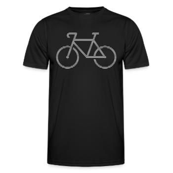 Bicyclette - T-shirt sport Homme - noir - Devant - AI Model Male 178 dark (178cm)