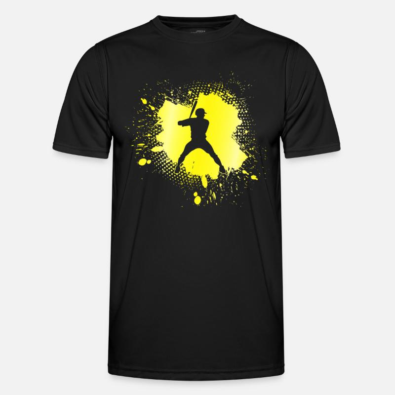 Baseball - Männer Funktions-T-Shirt - Schwarz