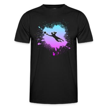Torwart - Männer Funktions-T-Shirt - Schwarz - Vorne - AI Model Male 178 dark (178cm)