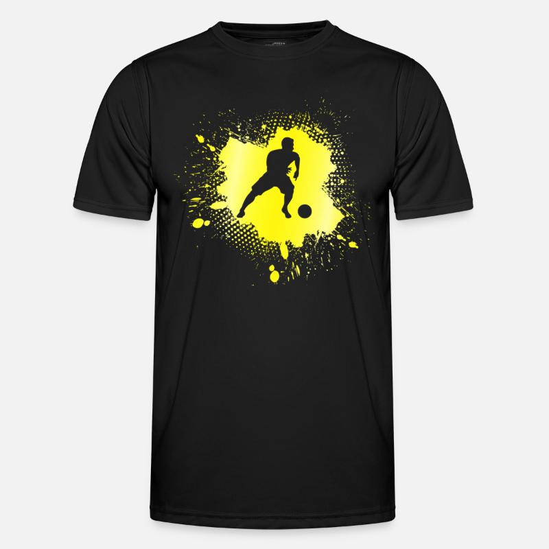 Fußball - Männer Funktions-T-Shirt - Schwarz