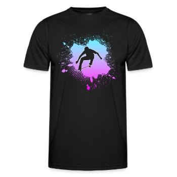 patinage - T-shirt sport Homme - noir - Devant - AI Model Male 178 dark (178cm)