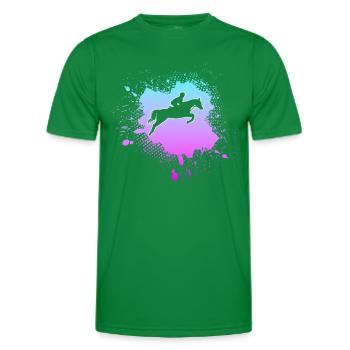 Équitation - T-shirt sport Homme - vert - Devant - AI Model Male 178 dark (178cm)