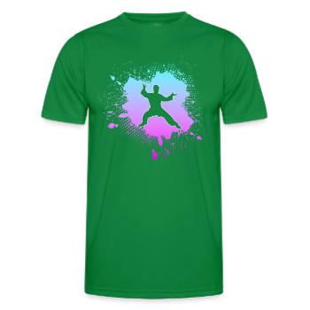 Martial arts - Men's Functional T-Shirt - kelly green - Front - AI Model Male 178 dark (178cm)