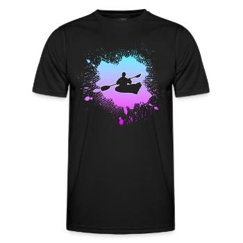 Kanusport - Männer Funktions-T-Shirt - Schwarz - Vorne - AI Model Male 178 dark (178cm)