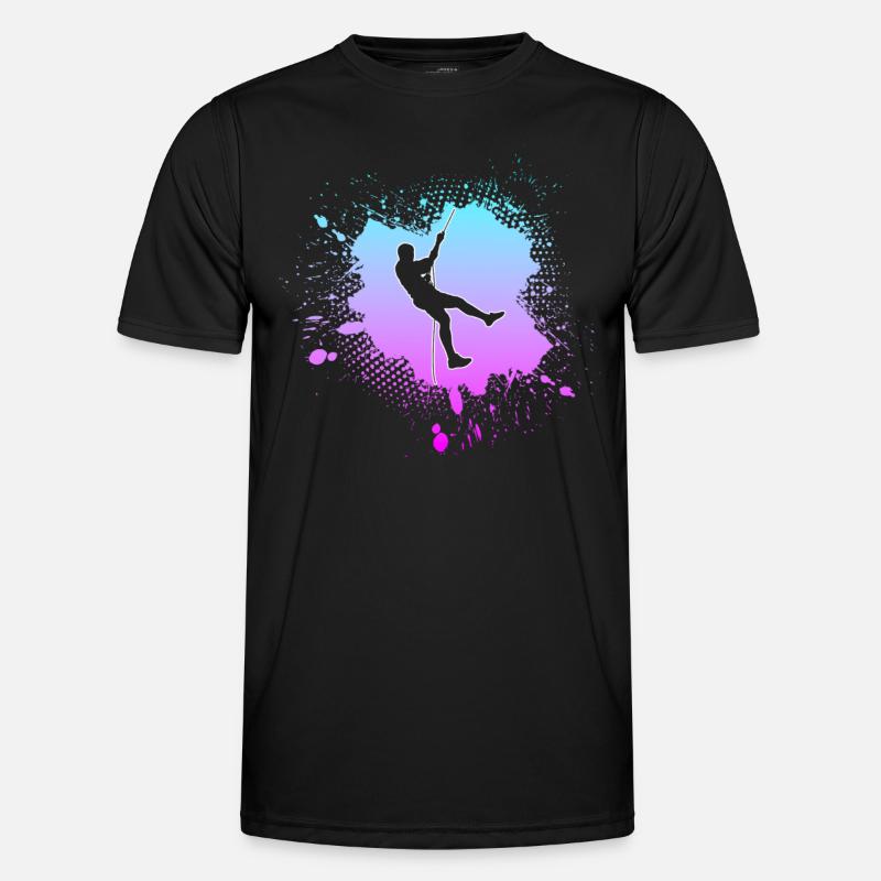 klettern - Männer Funktions-T-Shirt - Schwarz