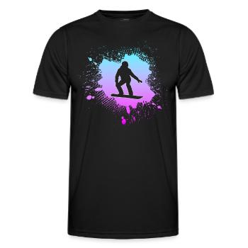 Snowboarding - Männer Funktions-T-Shirt - Schwarz - Vorne - AI Model Male 178 dark (178cm)