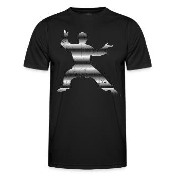 Martial arts - Men's Functional T-Shirt - black - Front - AI Model Male 178 dark (178cm)