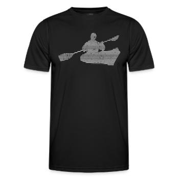 Canoeing - Men's Functional T-Shirt - black - Front - AI Model Male 178 dark (178cm)