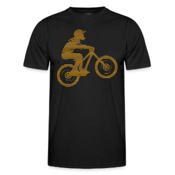 Mountainbike - Männer Funktions-T-Shirt - Schwarz - Vorne - AI Model Male 178 dark (178cm)