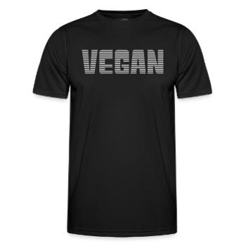 Vegan - Männer Funktions-T-Shirt - Schwarz - Vorne - AI Model Male 178 dark (178cm)