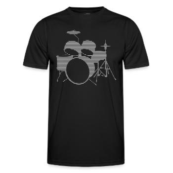 Percussion - Men's Functional T-Shirt - black - Front - AI Model Male 178 dark (178cm)