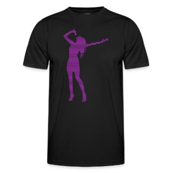 Singer - Men's Functional T-Shirt - black - Front - AI Model Male 178 dark (178cm)