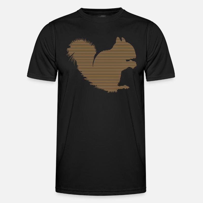 Eichhörnchen - Männer Funktions-T-Shirt - Schwarz
