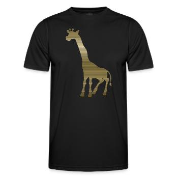 Giraffe - Männer Funktions-T-Shirt - Schwarz - Vorne - AI Model Male 178 dark (178cm)