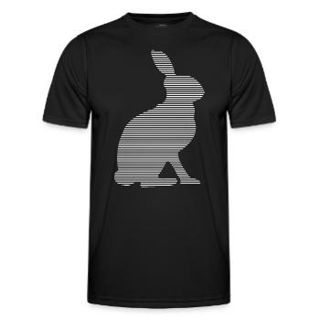 Lièvre - T-shirt sport Homme - noir - Devant - AI Model Male 178 dark (178cm)