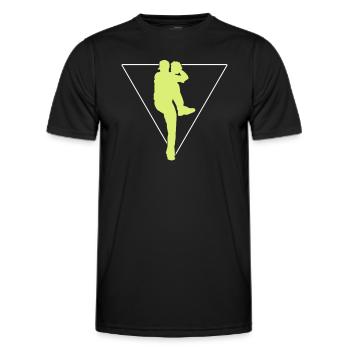 Baseball Logo - T-shirt sport Homme - noir - Devant - AI Model Male 178 dark (178cm)
