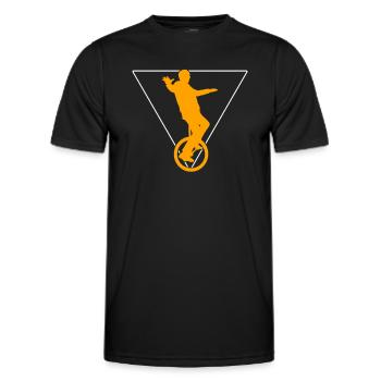 Monocycle - T-shirt sport Homme - noir - Devant - AI Model Male 178 dark (178cm)