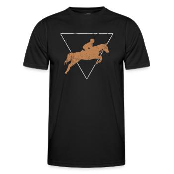 Équitation - T-shirt sport Homme - noir - Devant - AI Model Male 178 dark (178cm)