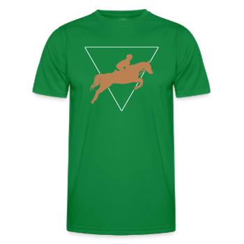 Équitation - T-shirt sport Homme - vert - Devant - AI Model Male 178 dark (178cm)