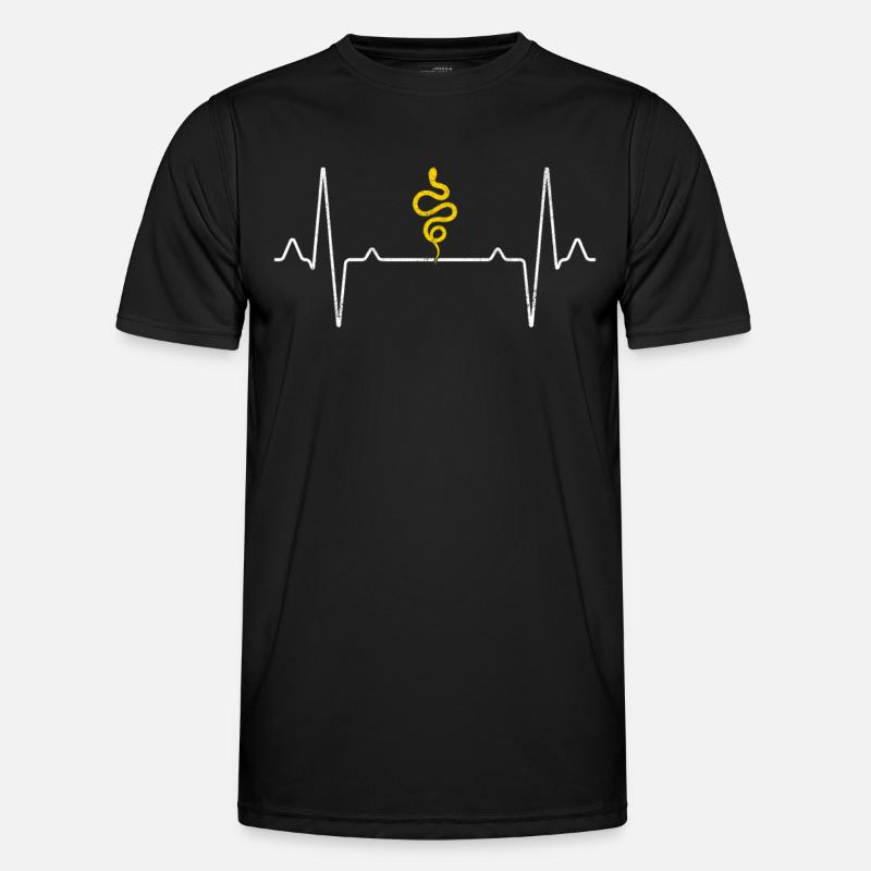 Snake heartbeat - Men's Functional T-Shirt - black
