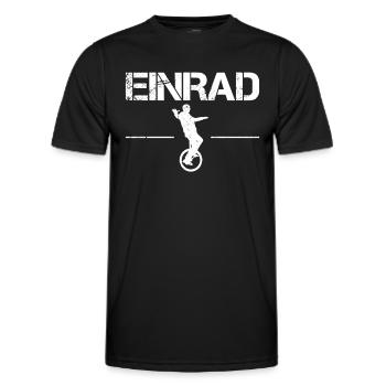 Einrad - Männer Funktions-T-Shirt - Schwarz - Vorne - AI Model Male 178 dark (178cm)