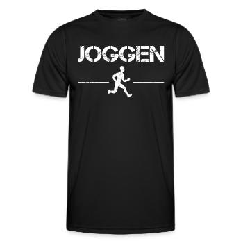 Joggen - Männer Funktions-T-Shirt - Schwarz - Vorne - AI Model Male 178 dark (178cm)