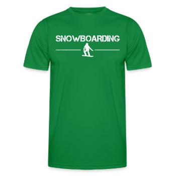 Planche à neige - T-shirt sport Homme - vert - Devant - AI Model Male 178 dark (178cm)