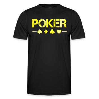 Poker - Männer Funktions-T-Shirt - Schwarz - Vorne - AI Model Male 178 dark (178cm)