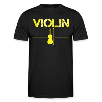 Geige - Männer Funktions-T-Shirt - Schwarz - Vorne - AI Model Male 178 dark (178cm)