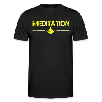 Méditation - T-shirt sport Homme - noir - Devant - AI Model Male 178 dark (178cm)