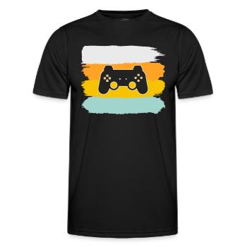 Gaming Retro - Men's Functional T-Shirt - black - Front - AI Model Male 178 dark (178cm)